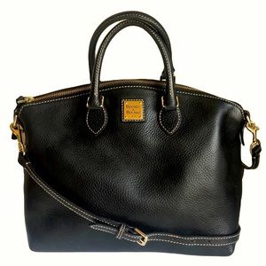 Dooney and Bourke Pebbled Leather Black Satchel